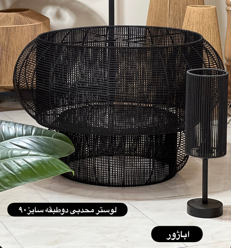 لوستر مکرومه رنگ قابل تغییر شما ابعاد قابل تغییر کد سفارش۷۶۴